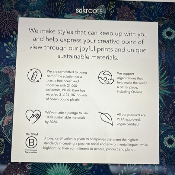 NWT Sakroots Corin Flap Smartphone Royal Blue Seascape Crossbody Wristlet - Picture 15 of 15